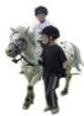 Kinder führen und reiten Hippolini Pony